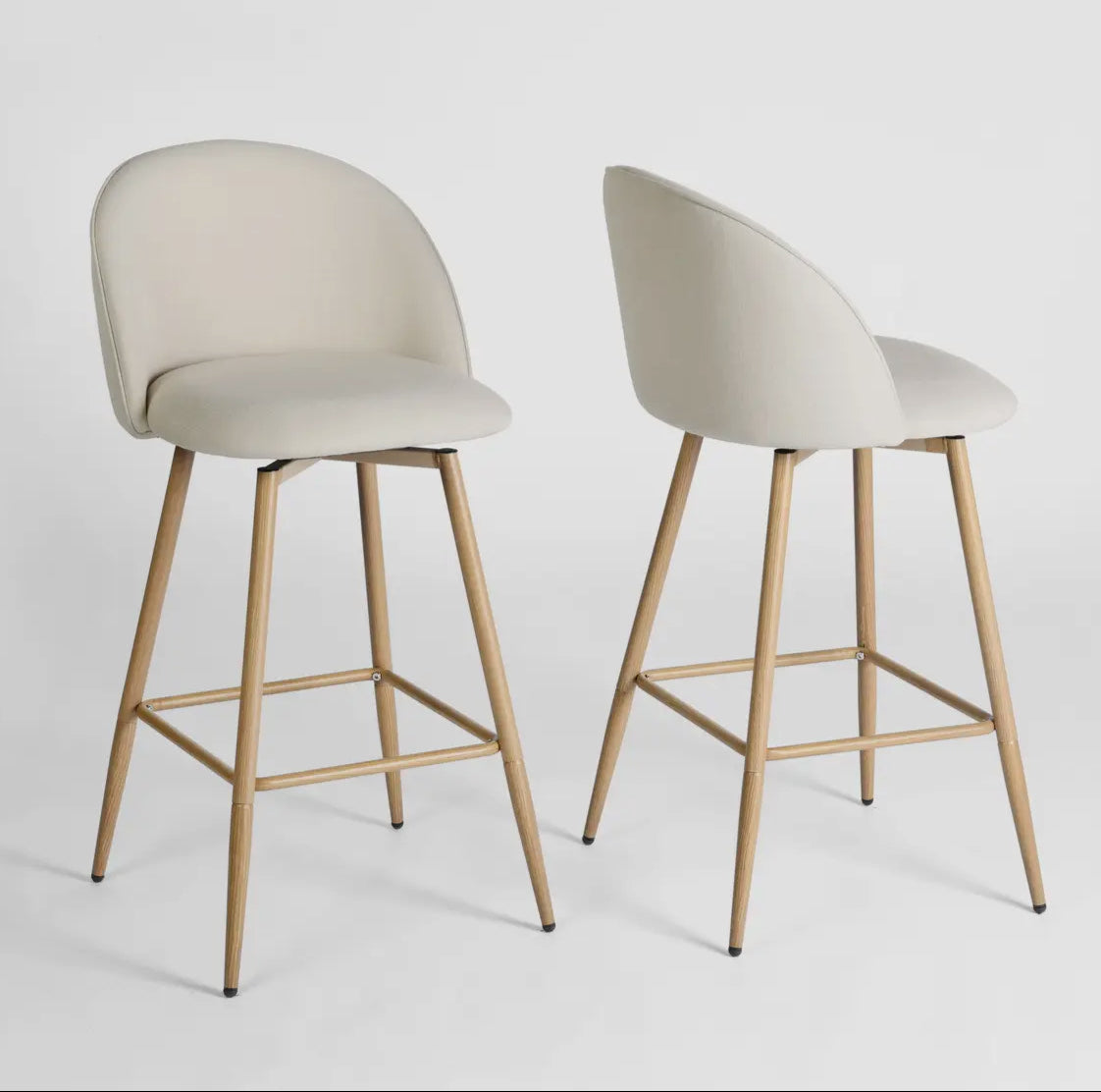Beige Swivel Counter Stools
