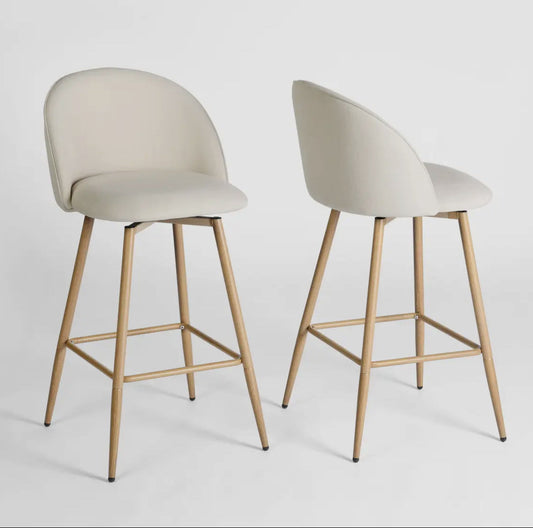 Beige Swivel Counter Stools