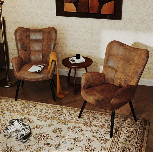 Vintage Tuft Wing Chair
