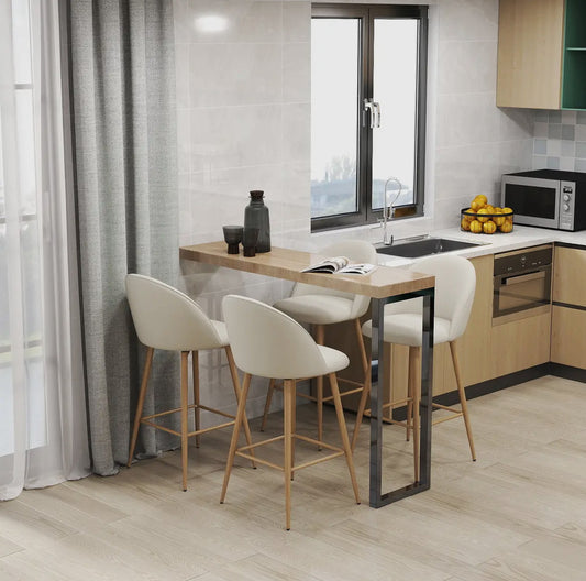 Beige Swivel Counter Stools