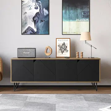 Modern Abstract TV Console (Up to 65 Inch) Living Room